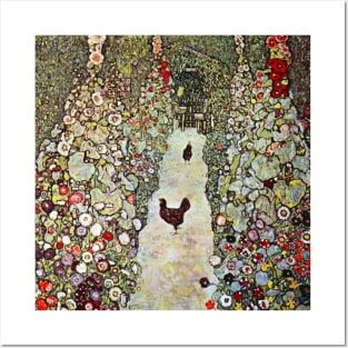 Garden Path with Chickens by Gustav Klimt Posters and Art